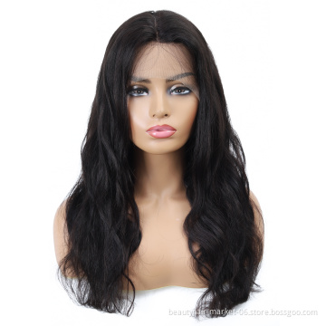 12A Peruvian Virgin Human Hair Silk Top HD Transparent Swiss Lace Front Luxury Ladies Long Body Wave Wavy Wigs